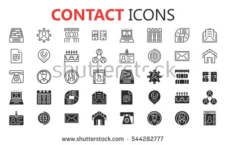 Contact icons set - 123creative.com