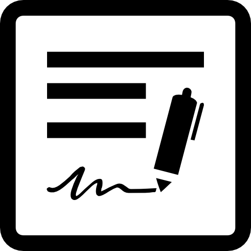The contract icon. Agreement and signature, pact, accord 