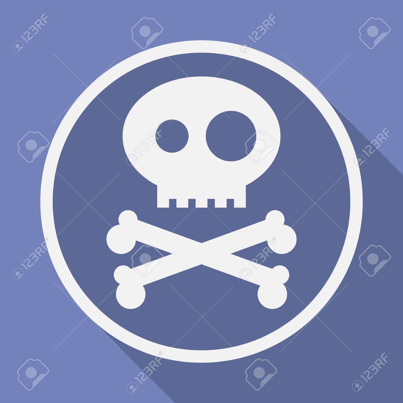 Pirate Icons skull and chest, treasure, map. Corsair simbols set 