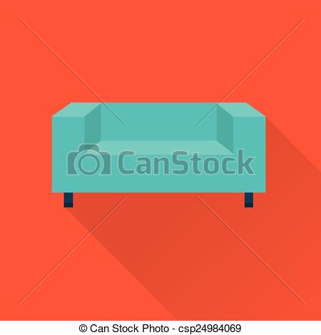 Luxury Glamour Red Sofa Icon Vector Stock Vector 355063085 
