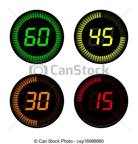 Stopwatch Countdown Timer Stock Vector 1013832472 - 