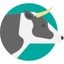 Flat Cow Icon - FlatIcons