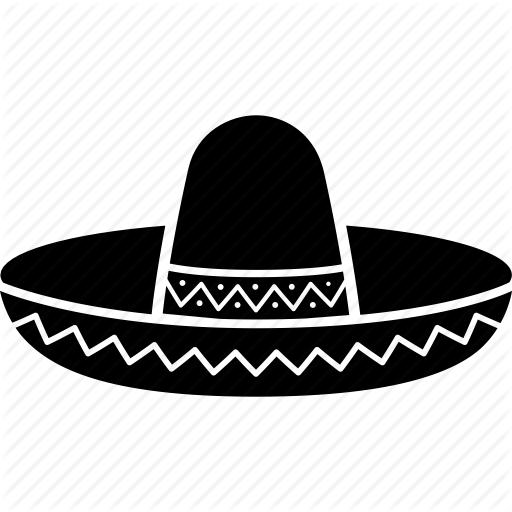 Cowboy hat or stetson hat line art icon for apps and websites 