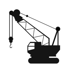 Tower Crane Icon In White Background. Vector Stock Vector 