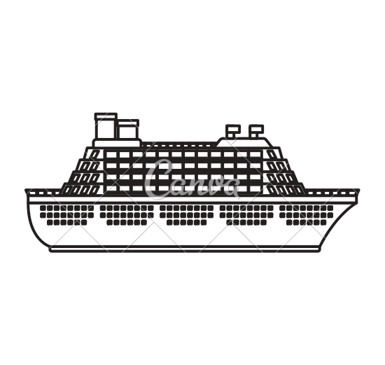 Cruise boat icon - Transparent PNG  SVG vector