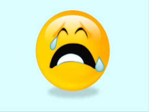 Crying face emoticon line icon, outline vector sign, linear style 