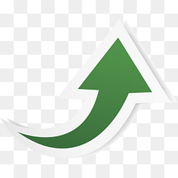 A way around - green curved arrow. A shiny green arrow stock 