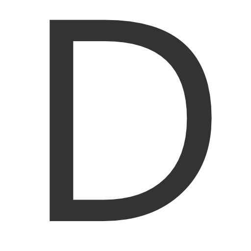 Free white letter D icon - Download white letter D icon
