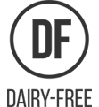 Set Of Retro Style Icons Concerning Nutrition: Lactose Free 