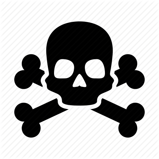 Bones, cross bones, danger, death, jolly roger, skull icon | Icon 