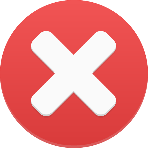 Delete Red Icon, PNG/ICO Icons, 256x256, 128x128, 64x64, 48x48 