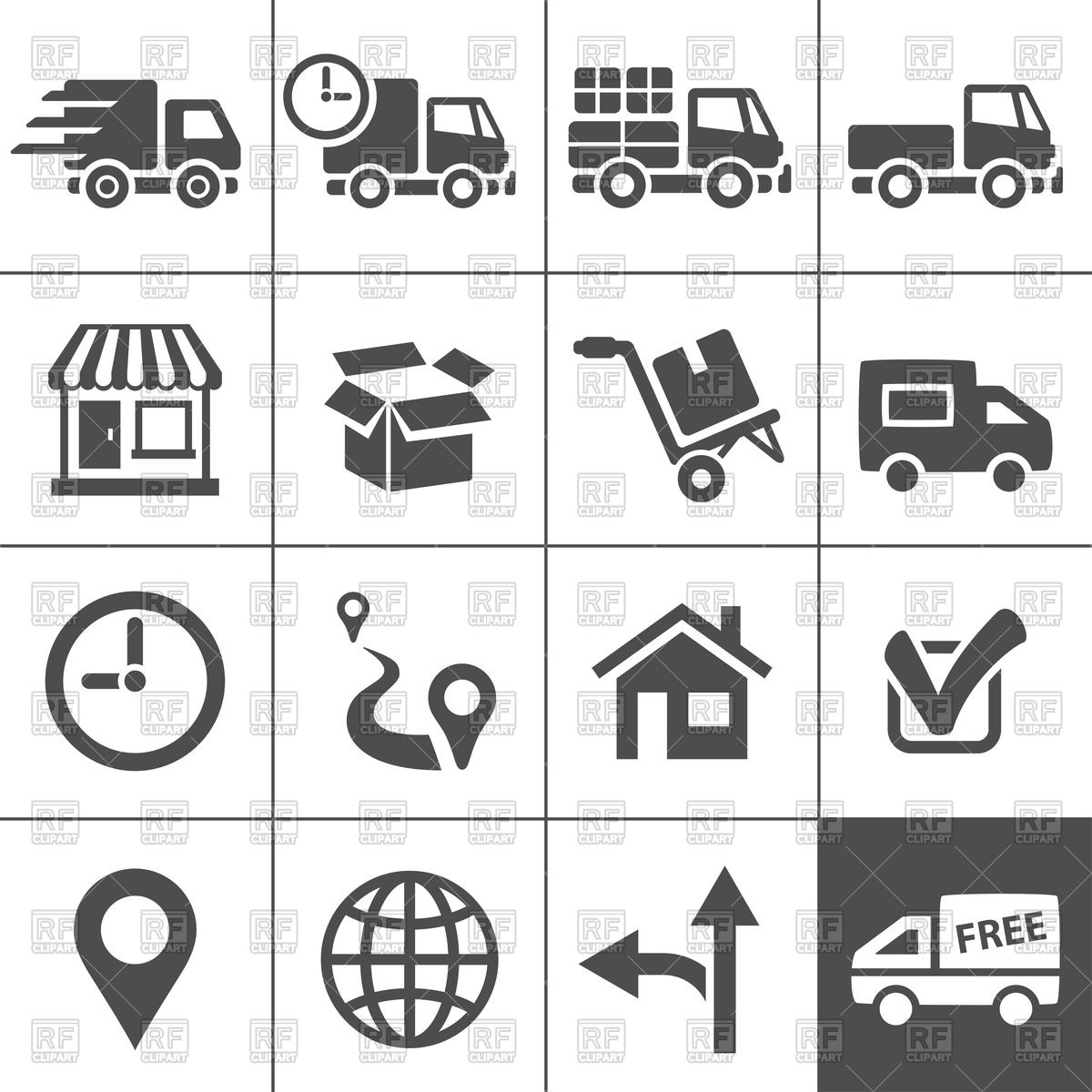 Vector Delivery Man Icon Set - Download Free Vector Art, Stock 