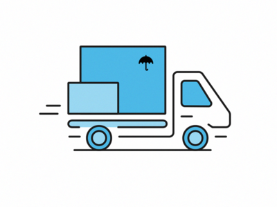 Delivery truck side view Icons | Free Download