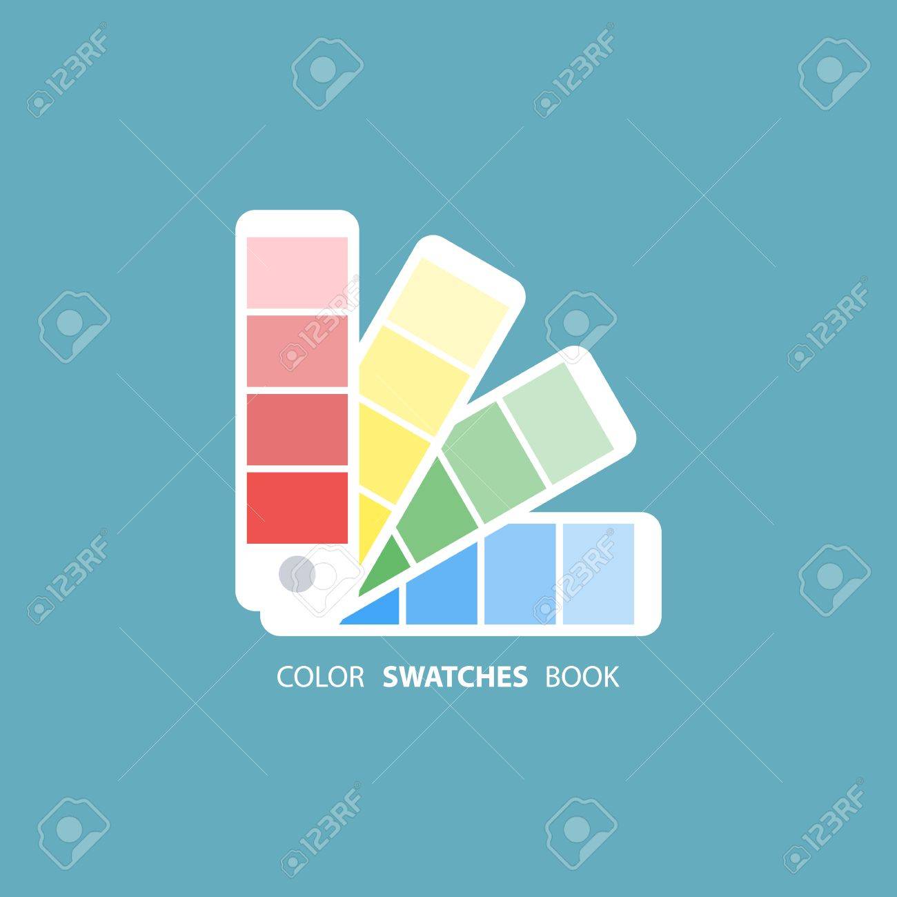 Color Swatches Book. Color Palette Guide. Color Swatch Icon 