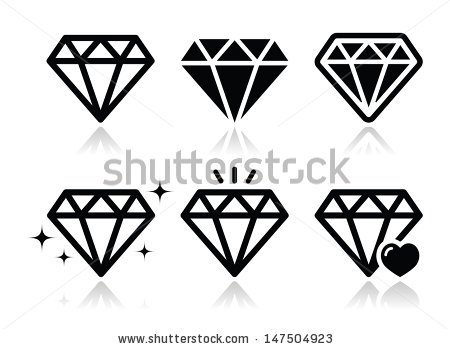 Vector Diamond Icon Or Logo Concept. Brilliant Symbol Of Wealth 