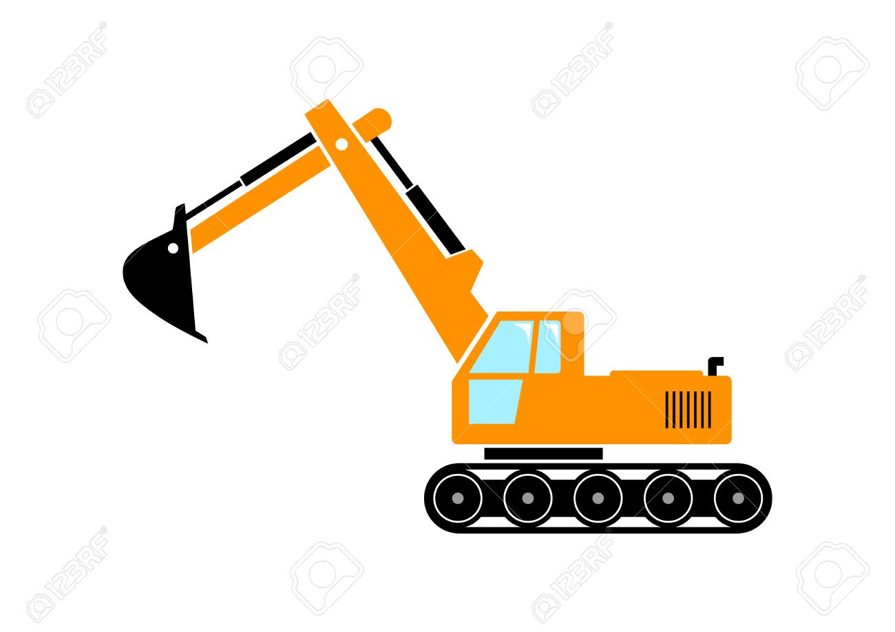 Construction digger icon set. Construction digger concept 