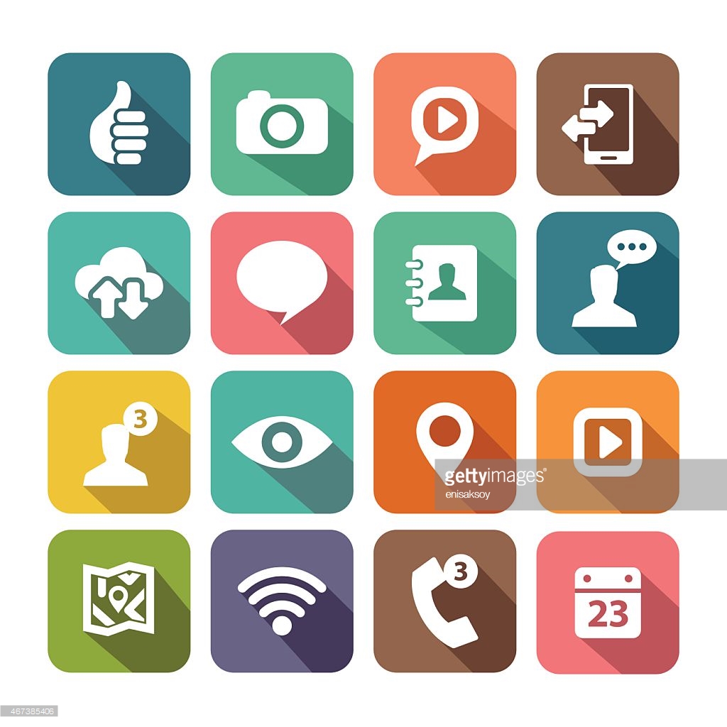 Digital Media Icon Set ~ Icons ~ Creative Market