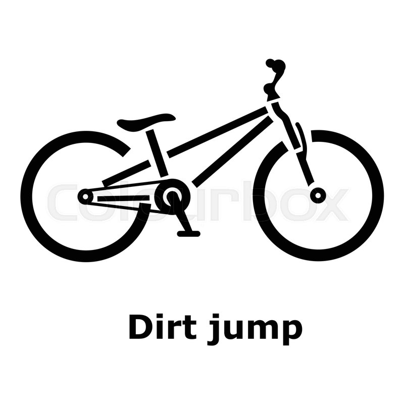 Dirt jump bike icon. Simple illustration of dirt jump bike vector 