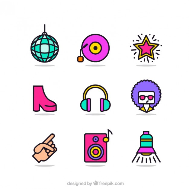 Music, notes icon. disco, dance, nightlife club. party vector 