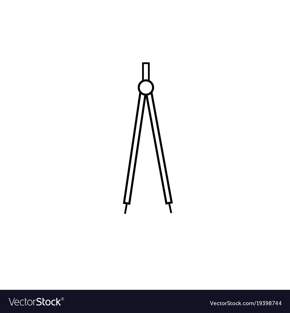 The divider icon Surveyor and geometry engineer Vector Image