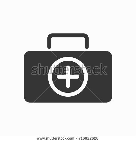 Emergency Medical Kit Bag Icon Or Symbol Illustrat Stock Vector 