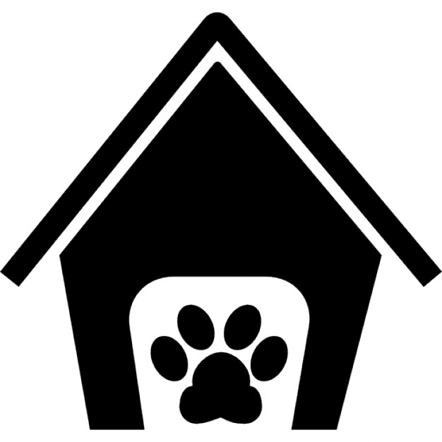 Dog pawprint in a house Icons | Free Download