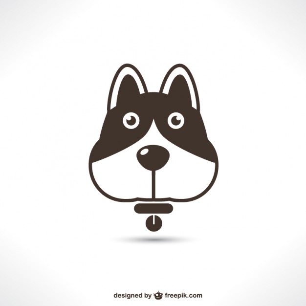 Black dogs icons Vector | Free Download