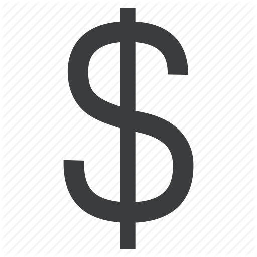 Raphael Dollar Sign Icon  Style: Simple Gray