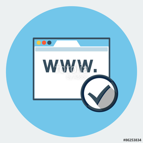 internet, www, window, url, Checked, Browser, Domain icon