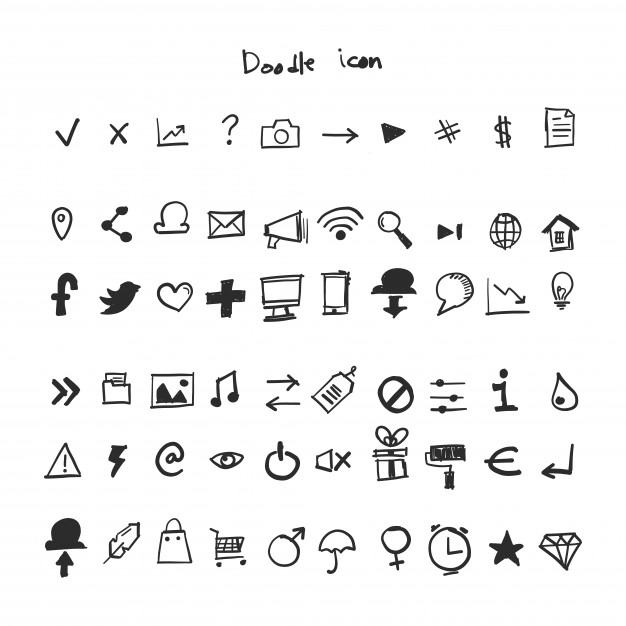 100 universal icons Vector | Free Download