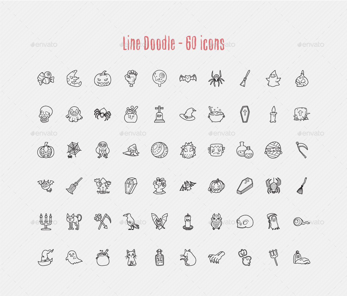 100 Cloth Hand Drawn Doodle Icons ~ Icons ~ Creative Market