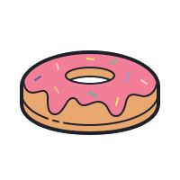 Pink,Doughnut,Mouth,Cartoon,Clip art,Lip,Baked goods,Fast food,Food,Finger food,Sandwich,Pastry,Smile,Cuisine,Graphics
