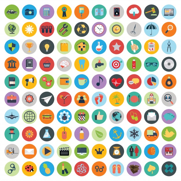 Free Download: 110 Flat Icons For Personal or Commercial Use [with 