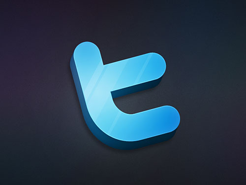 Twitter bird in a rounded square Icons | Free Download