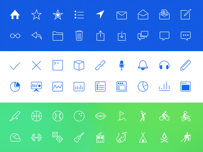 Flat Line Icons Webfont by Pete R. | The Pete Design