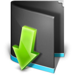 Red Download Folder Icon Clip Art at  - vector clip art 