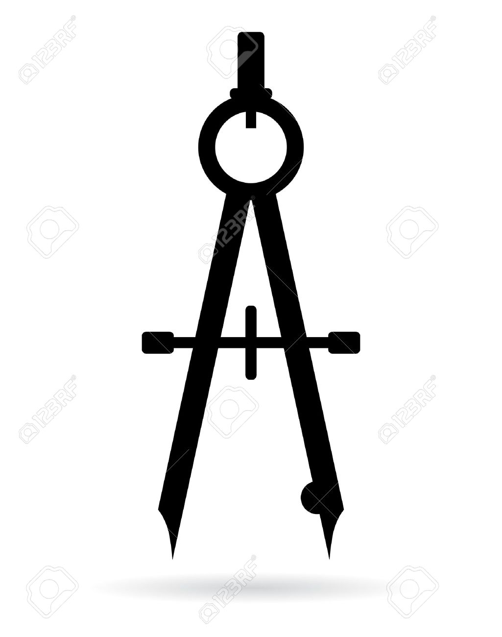 Drawing compass icon Royalty Free Vector Image