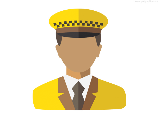 Taxi driver icon (PSD) | PSDGraphics