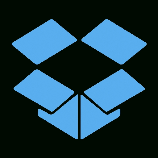 Blue dropbox icon - Free blue social icons