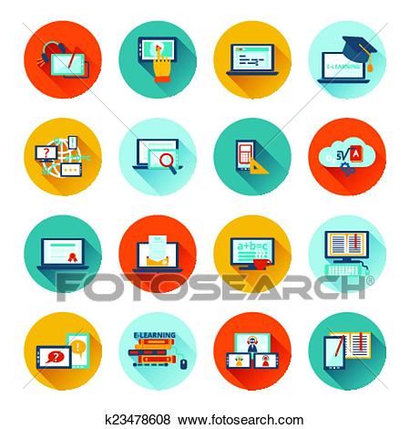 10 online learning icon packs - Vector icon packs - SVG, PSD, PNG 