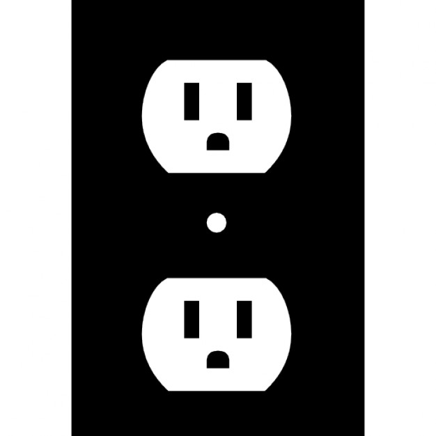 Electrical outlet fire icon Royalty Free Vector Clip Art Image 