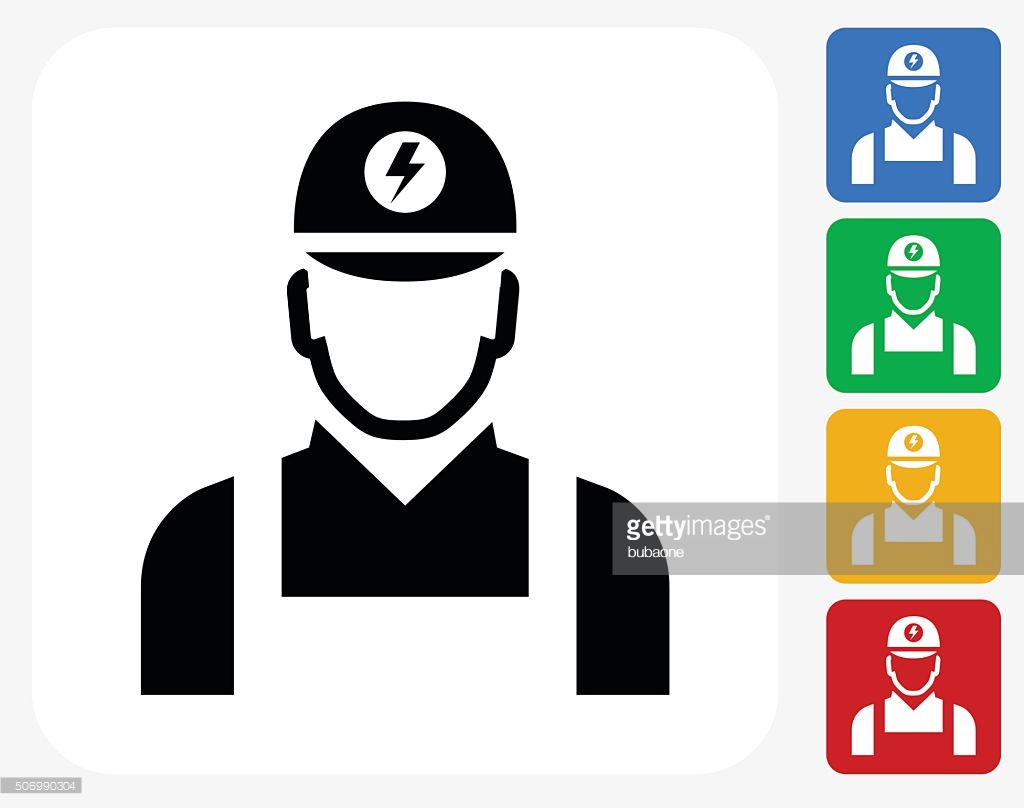Electrician Icon With Bonus Royalty Free Vector Image