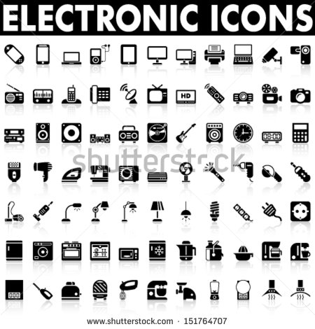 Electronic Devices Icons Stock Vector 101578225 - 