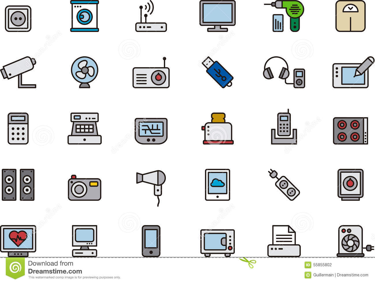 Consumer electronics icons. Vector ~ Icons ~ Creative Market