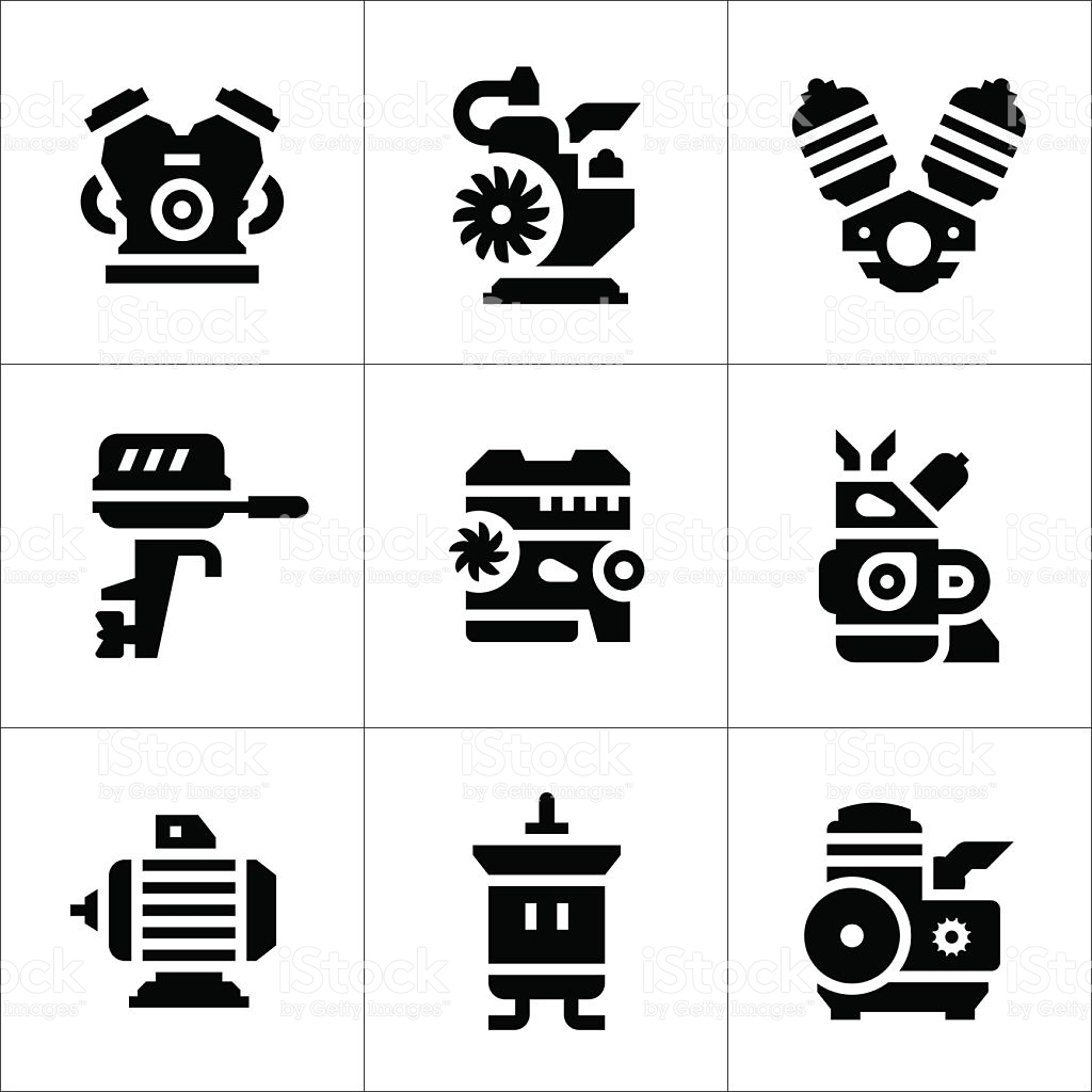 Car Engine Icons Vector Stock Vector 316402073 - 