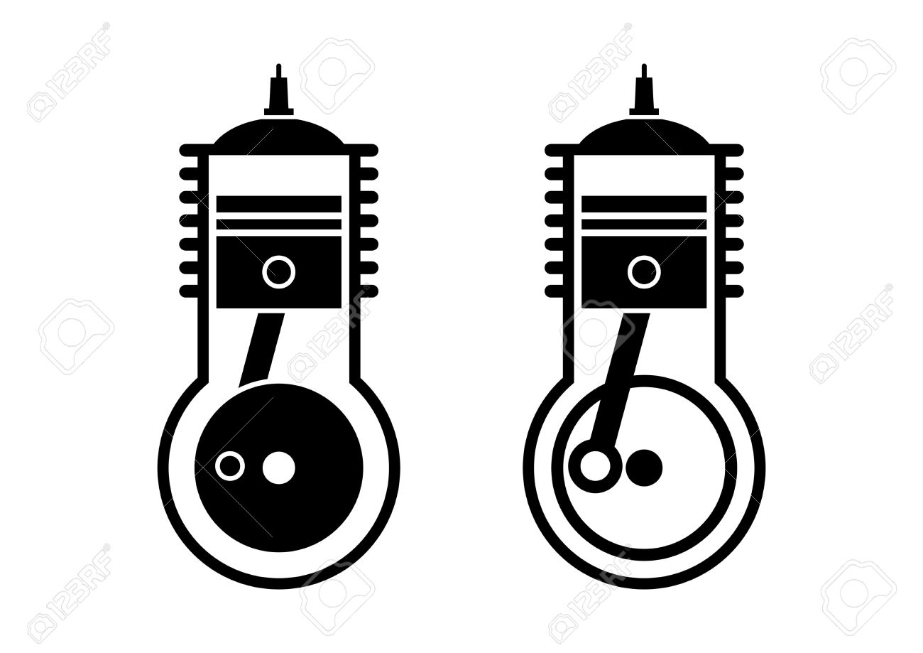 Car engine symbol stylized silhouette of Vector Image