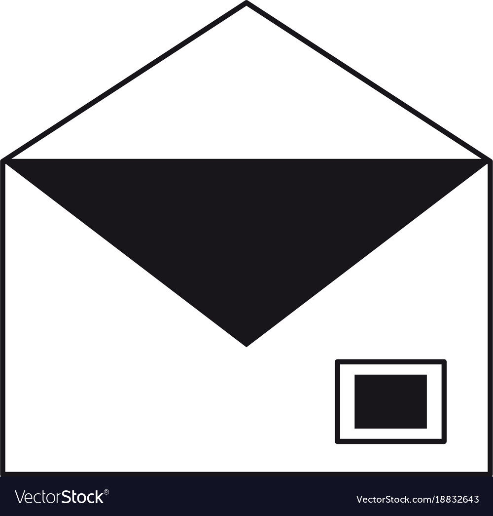 Mail open symbol of an envelope with a letter inside - Free 