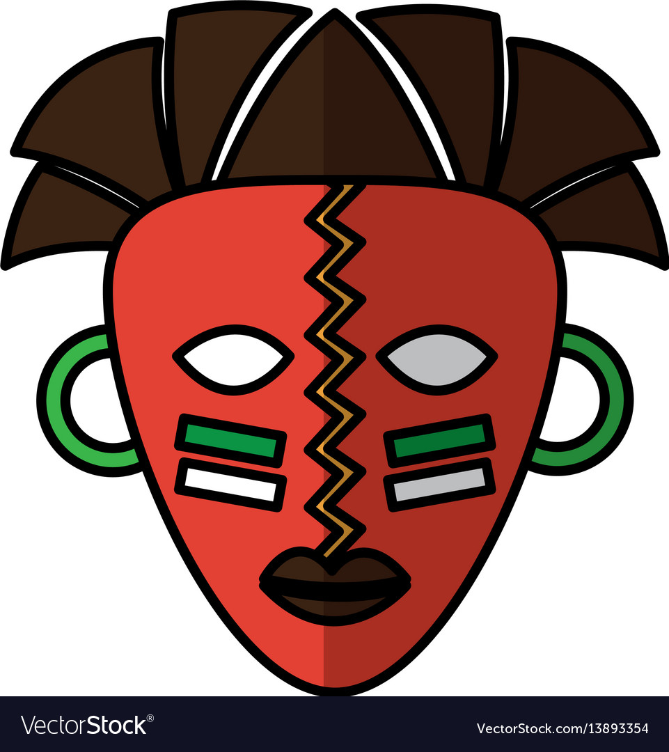 African mask ethnicity icon Royalty Free Vector Image