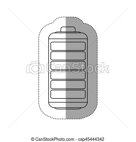 Contour battery exhausted icon, vector illustraction design eps 