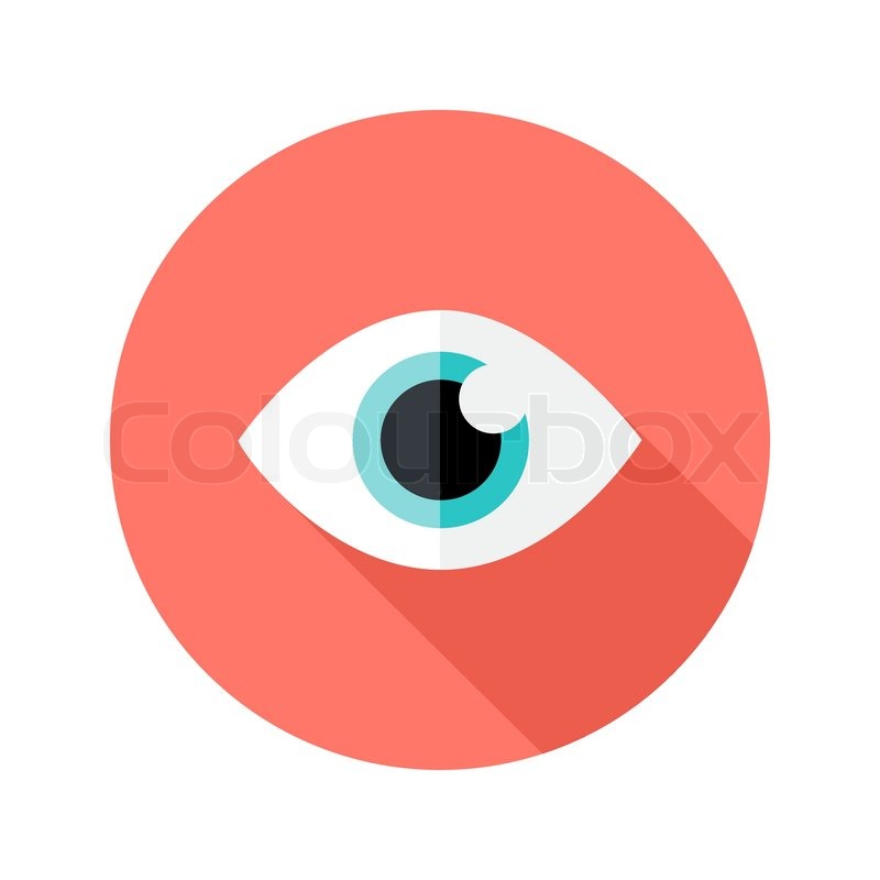 The eye icon. Eye symbol. Flat Vector illustration | Stock Vector 
